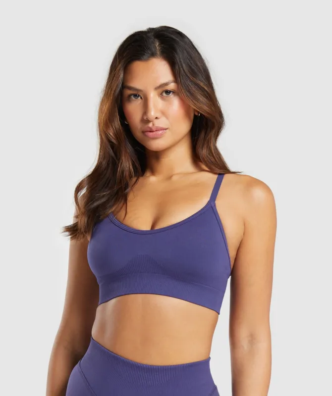 Gymshark Sweat Seamless Sports Bra 2.0 - Galaxy Purple sold by Gymshark