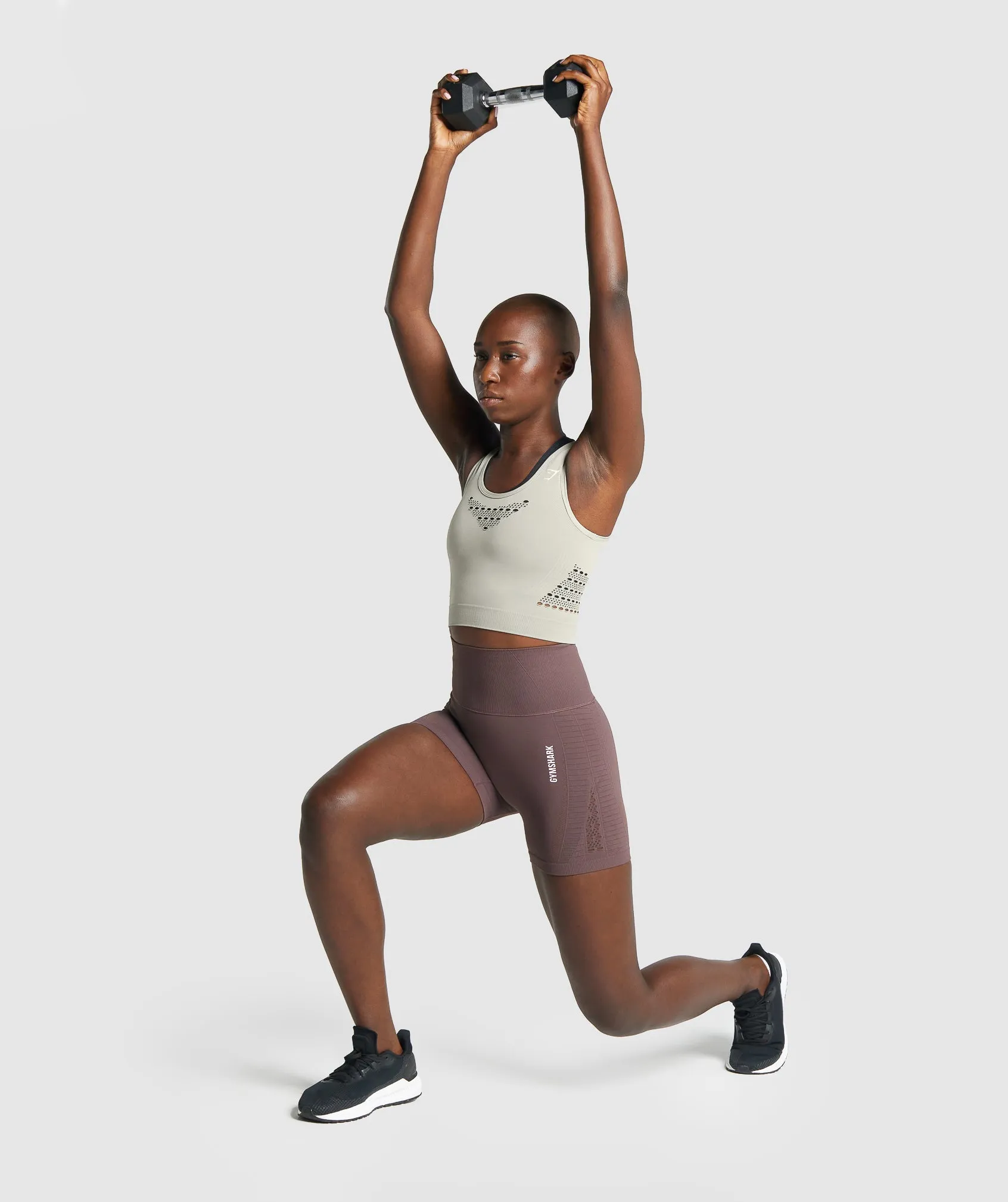 Gymshark Energy Seamless Crop Top - Light Grey sold by Gymshark product image thumbnail 4