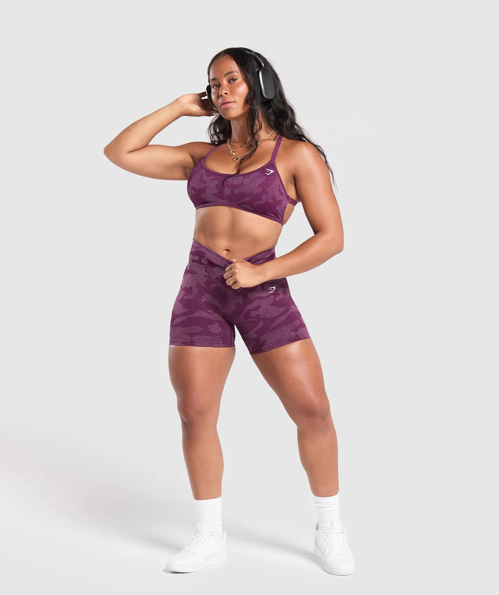 Gymshark Adapt Camo Seamless Shorts- Magenta Purple/ Soft Purple sold by Gymshark product image thumbnail 4