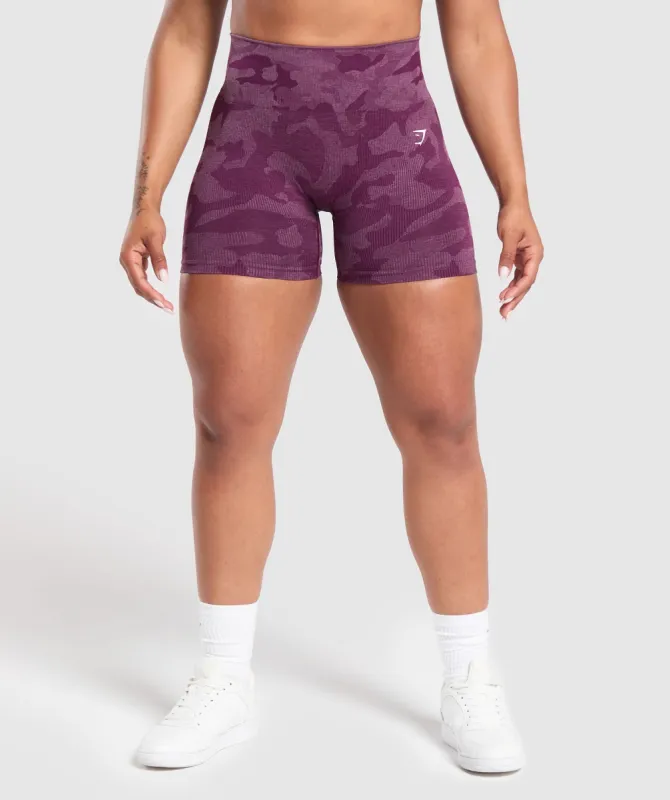 Gymshark Adapt Camo Seamless Shorts- Magenta Purple/ Soft Purple sold by Gymshark