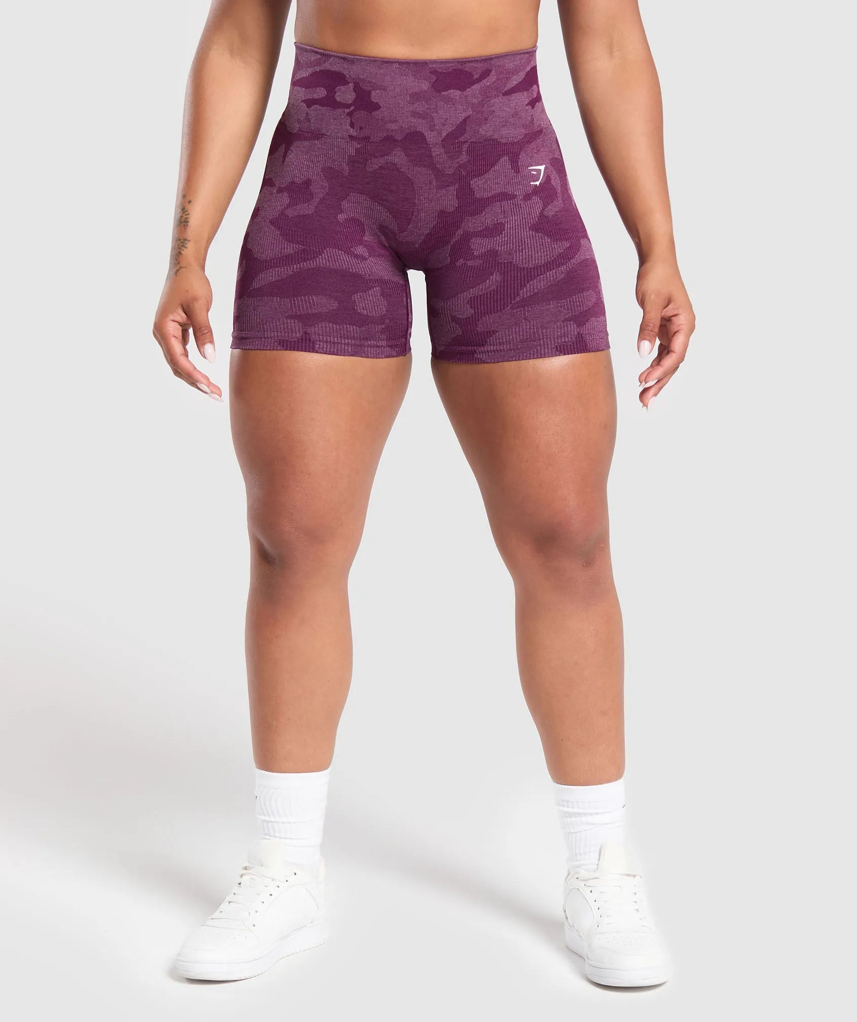 Gymshark Adapt Camo Seamless Shorts- Magenta Purple/ Soft Purple sold by Gymshark