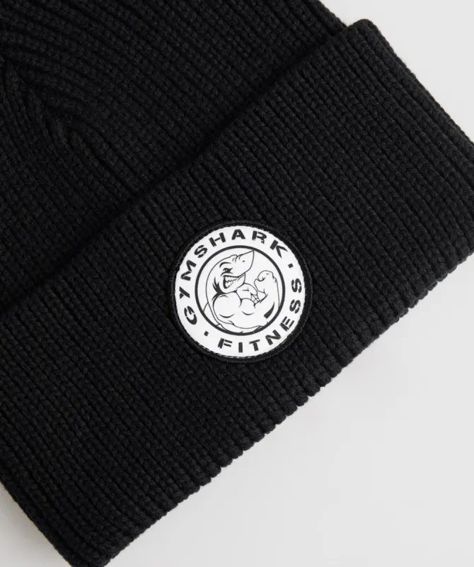 Gymshark Legacy Deep Cuff Beanie - Black made by Gymshark