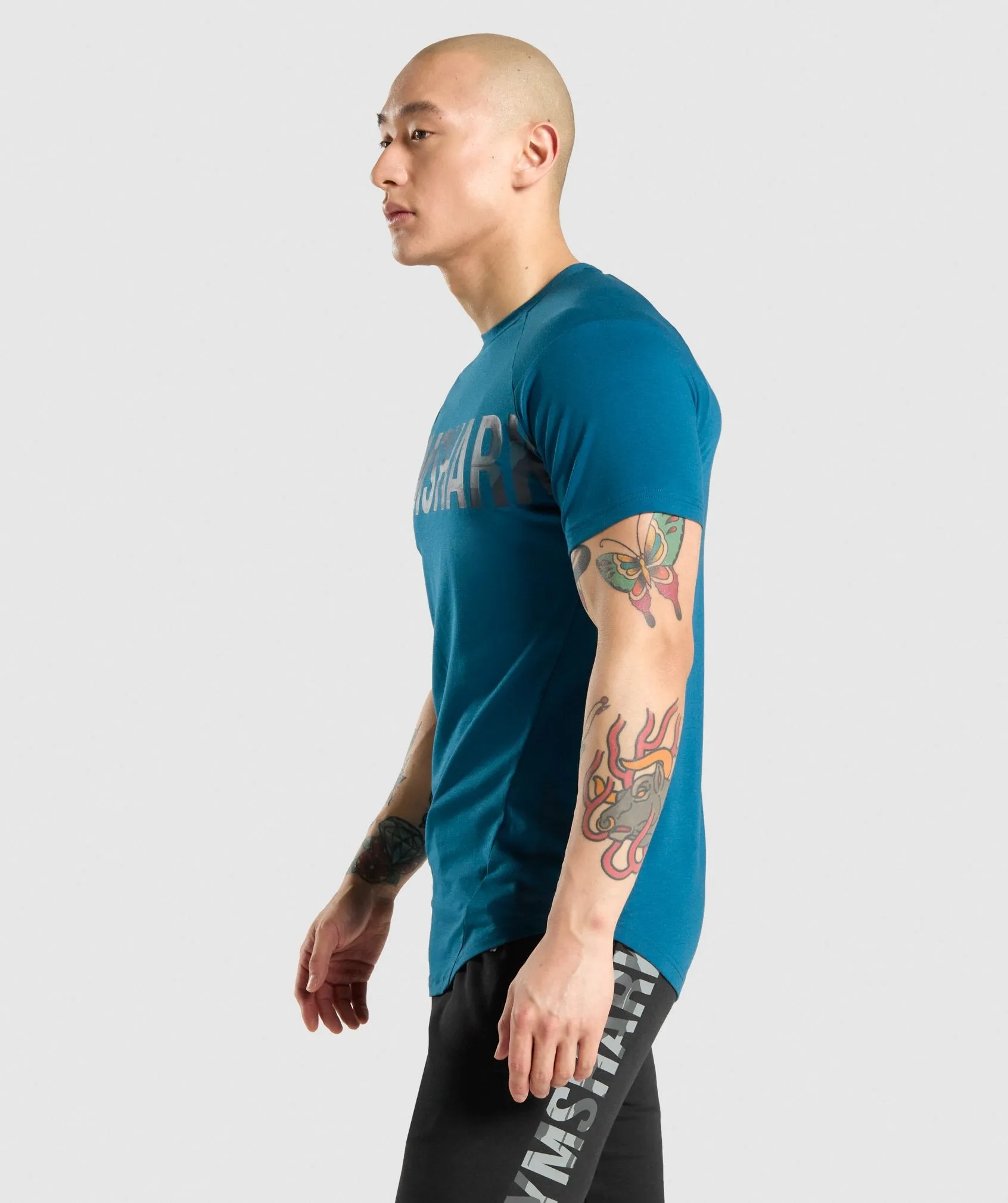 Gymshark Bold T-Shirt - Teal/Camo sold by Gymshark product image thumbnail 3
