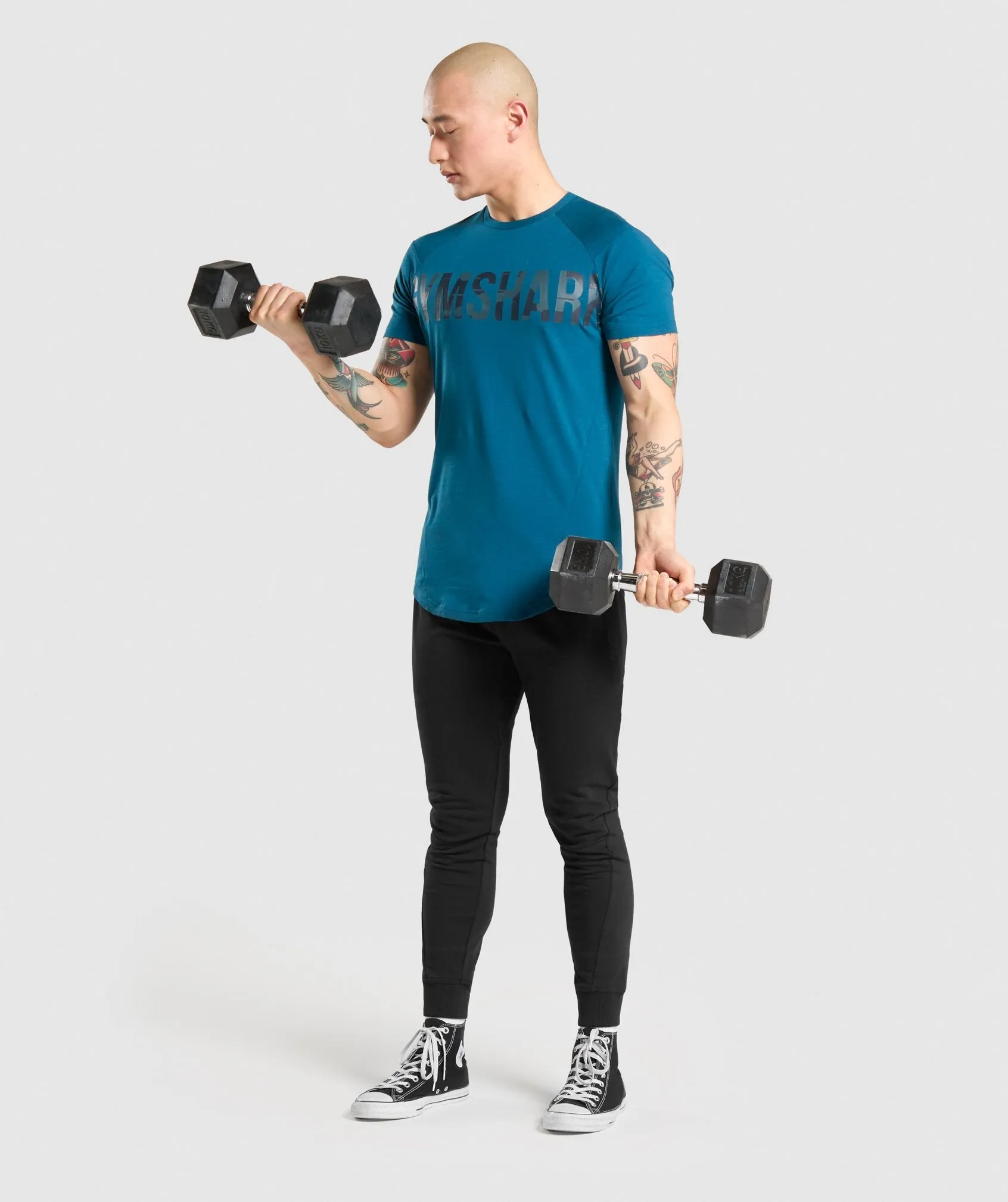 Gymshark Bold T-Shirt - Teal/Camo sold by Gymshark product image thumbnail 4