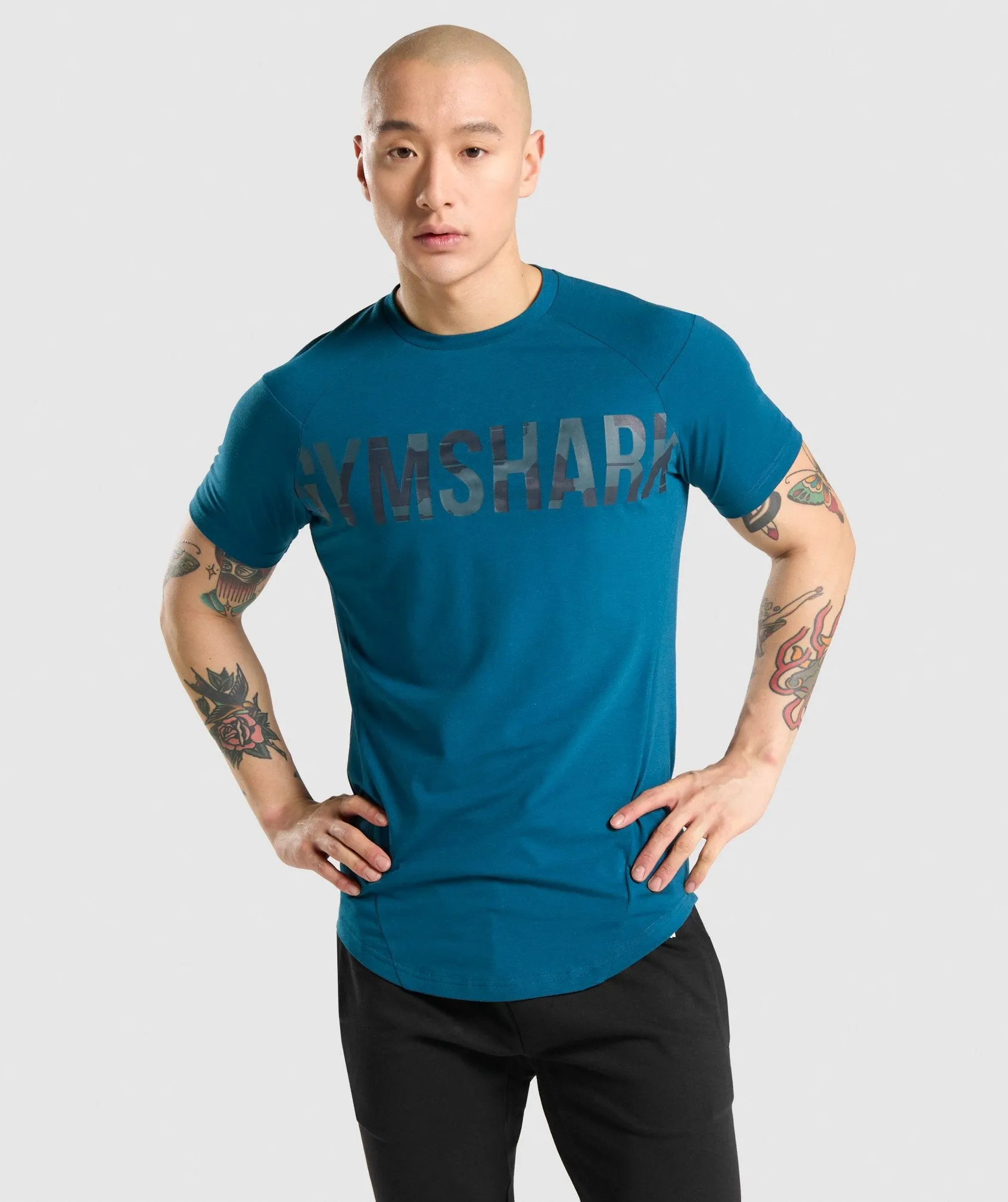 Gymshark Bold T-Shirt - Teal/Camo sold by Gymshark