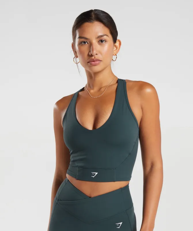 Gymshark Crop Mesh Tank - Darkest Teal sold by Gymshark
