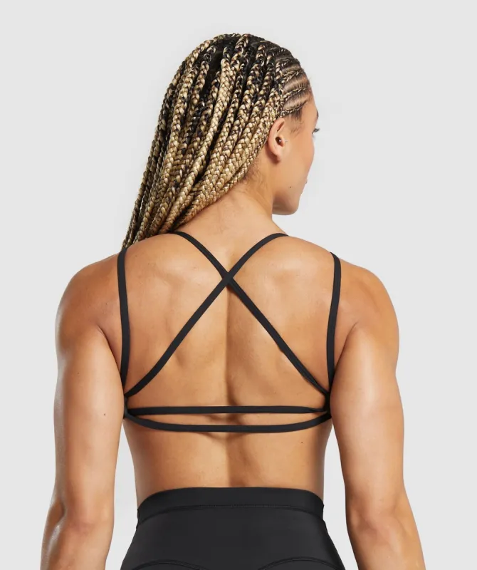 Gymshark Back Gain Sports Bra - Black sold by Gymshark