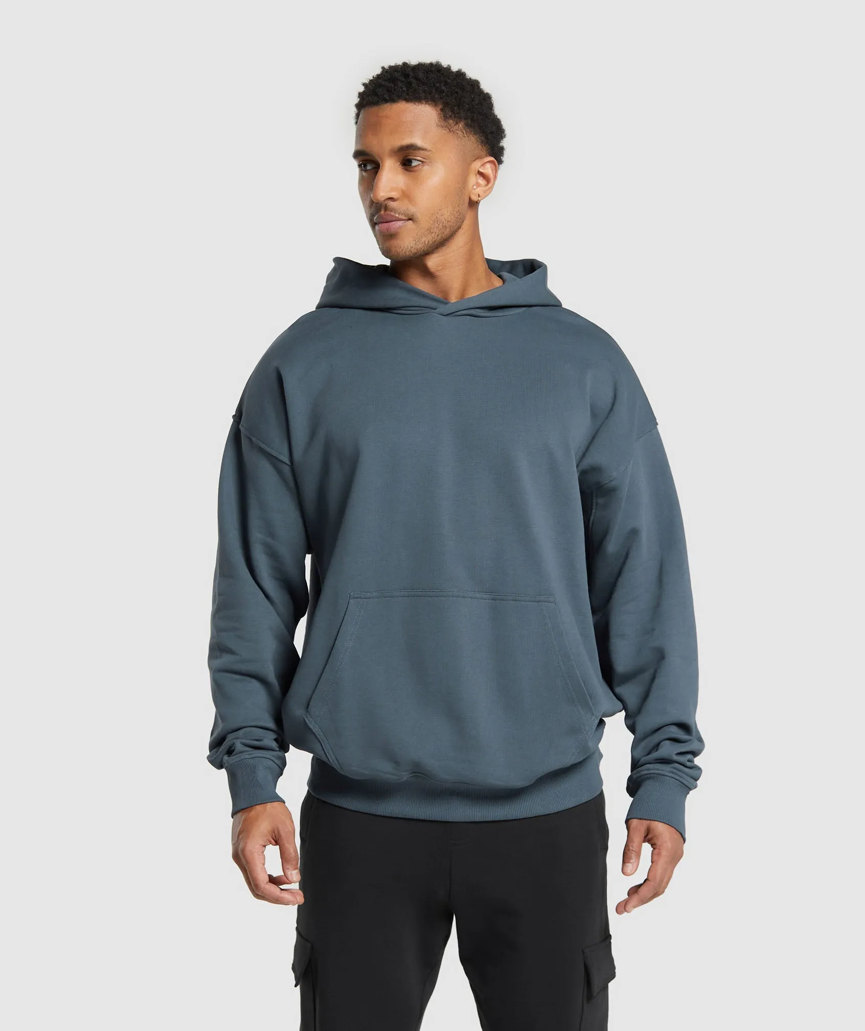 Gymshark Rest Day Essentials Hoodie - Titanium Blue sold by Gymshark