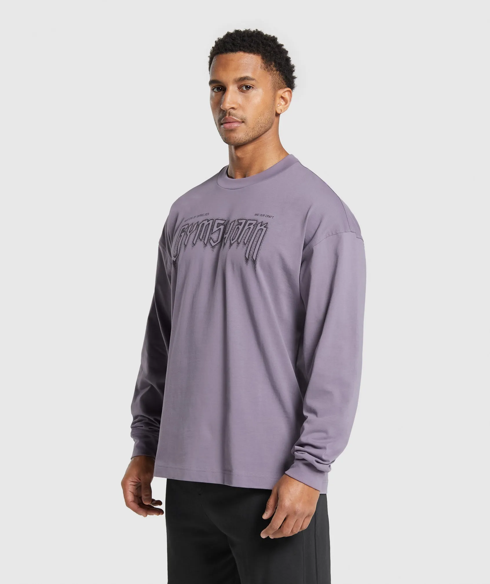 Gymshark Masters of Our Craft Long Sleeve T-Shirt - Fog Purple sold by Gymshark product image thumbnail 3