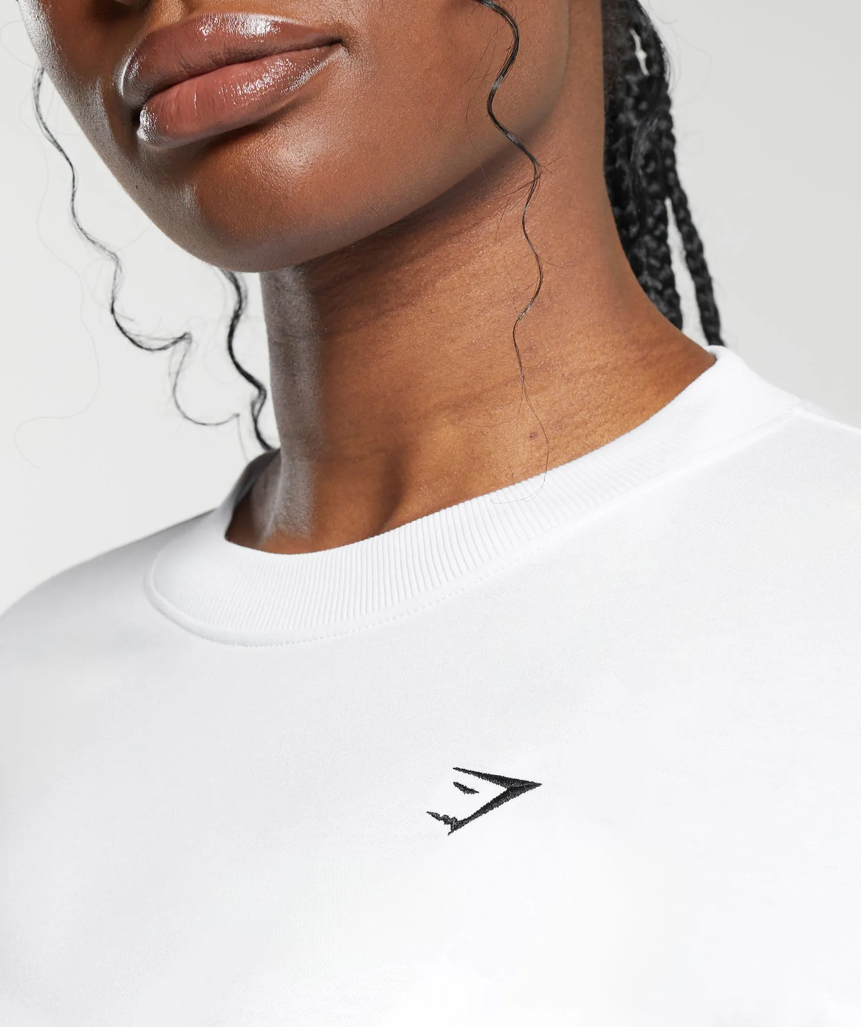 Gymshark Lifting Long Sleeve Crop Top - White sold by Gymshark product image thumbnail 5