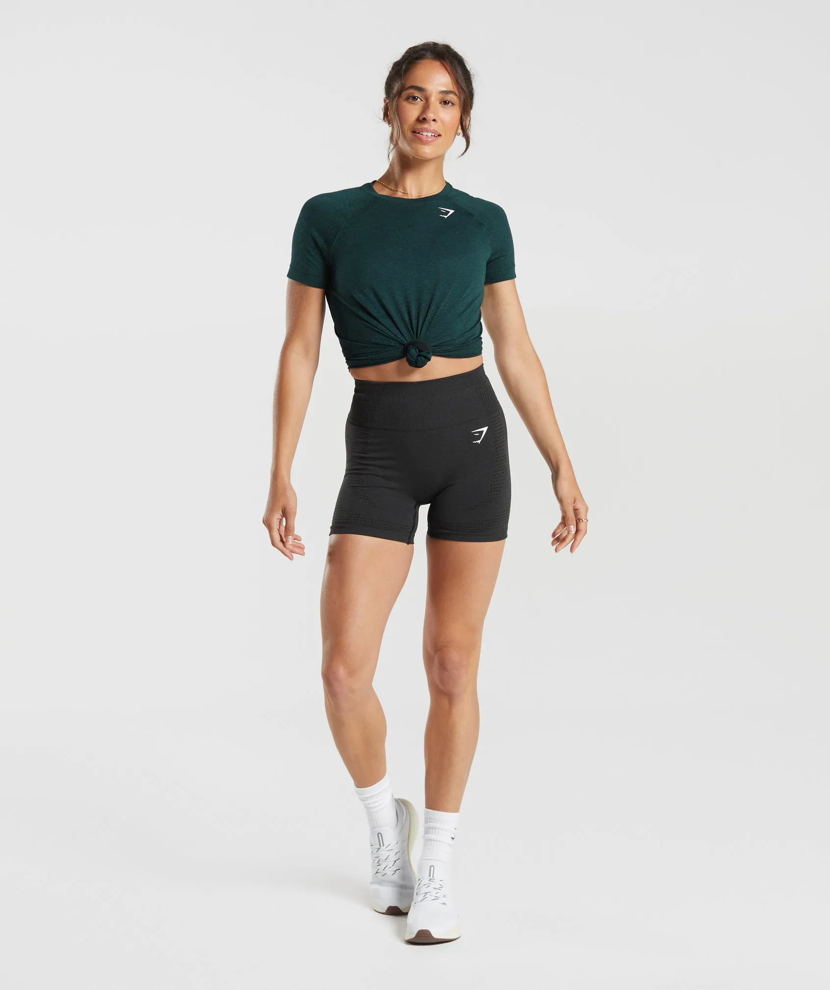 Gymshark Vital Seamless 2.0 Light T-Shirt - Deep Teal Marl sold by Gymshark product image thumbnail 4