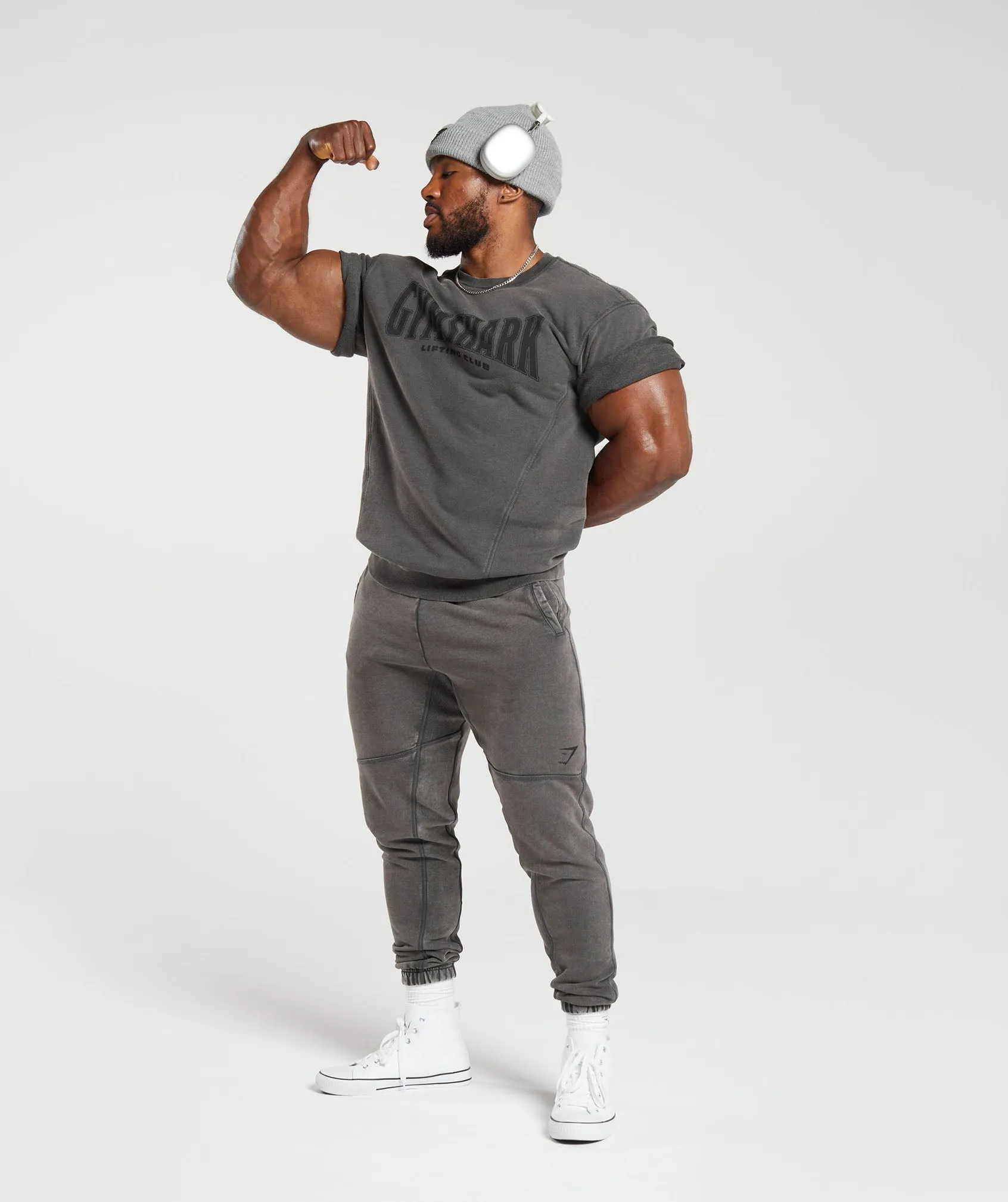 Gymshark Heritage Washed Short Sleeve Crew - Onyx Grey sold by Gymshark product image thumbnail 3
