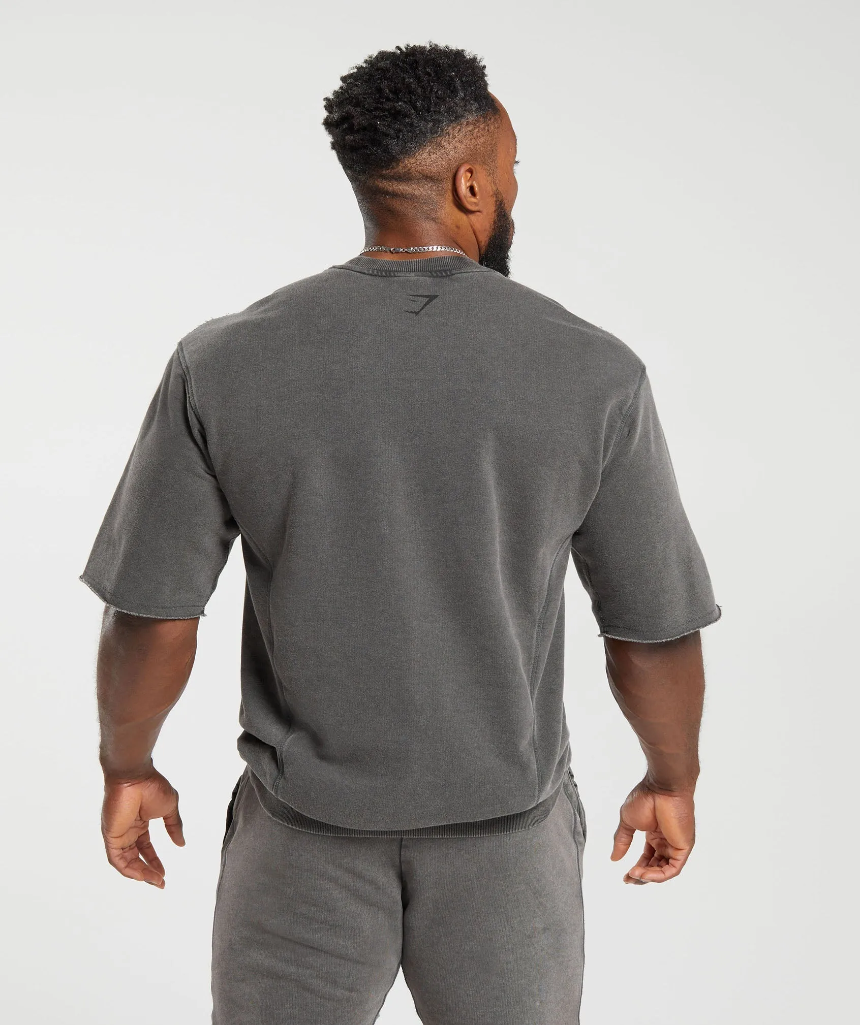 Gymshark Heritage Washed Short Sleeve Crew - Onyx Grey sold by Gymshark product image thumbnail 2