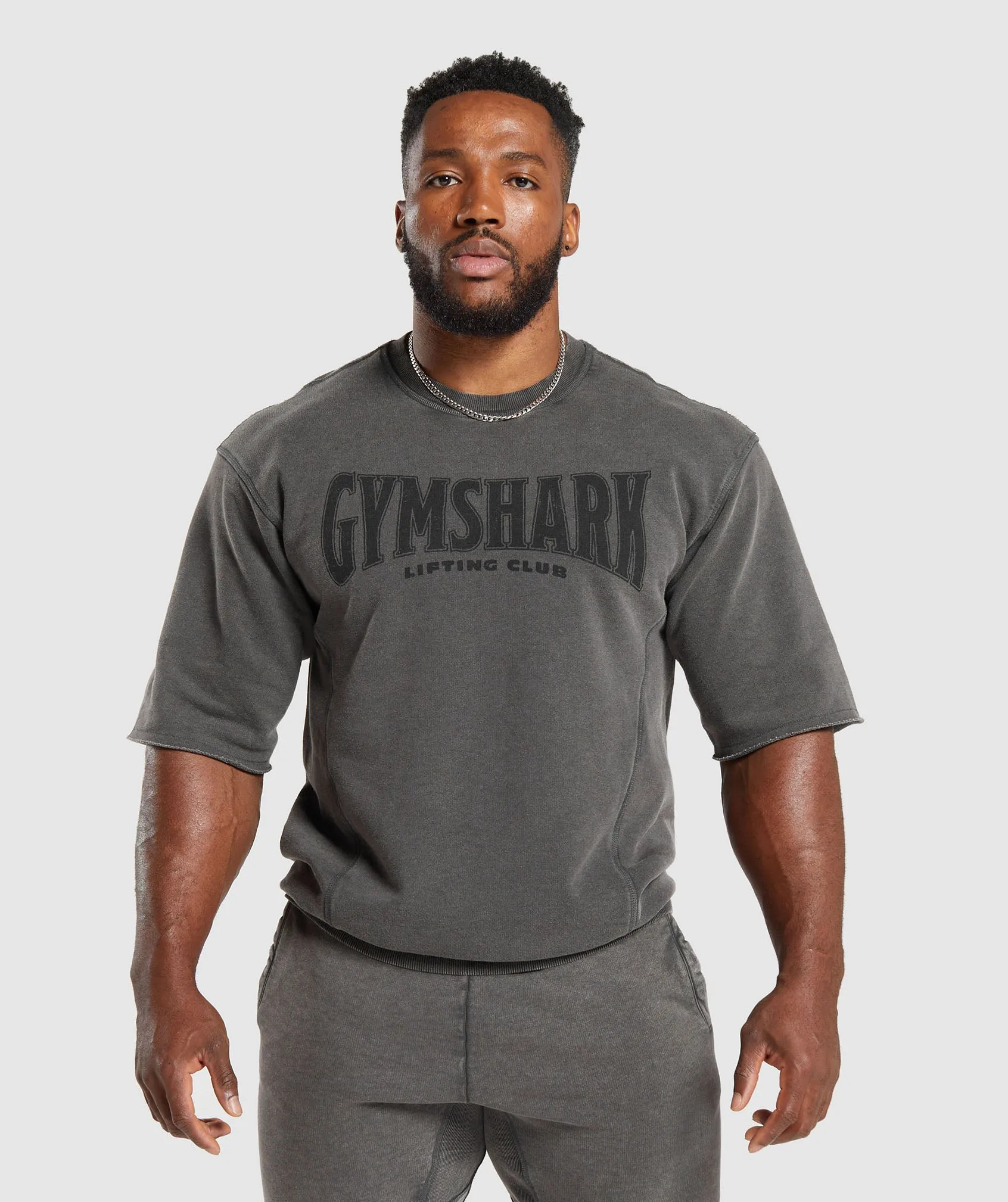 Gymshark Heritage Washed Short Sleeve Crew - Onyx Grey sold by Gymshark