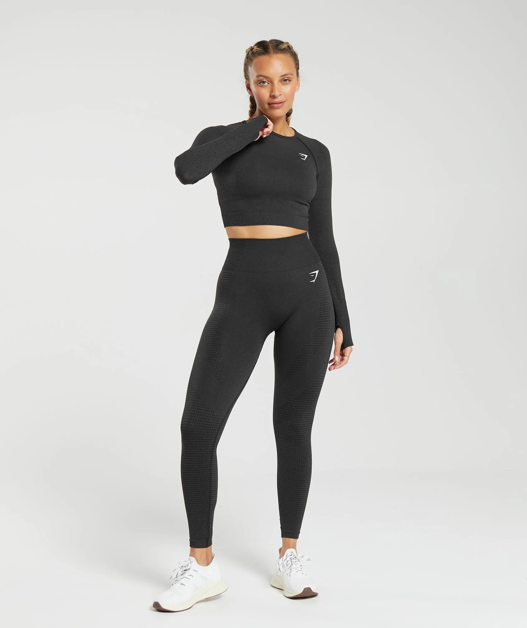 Gymshark Vital Crop Top - Black Marl sold by Gymshark product image thumbnail 5