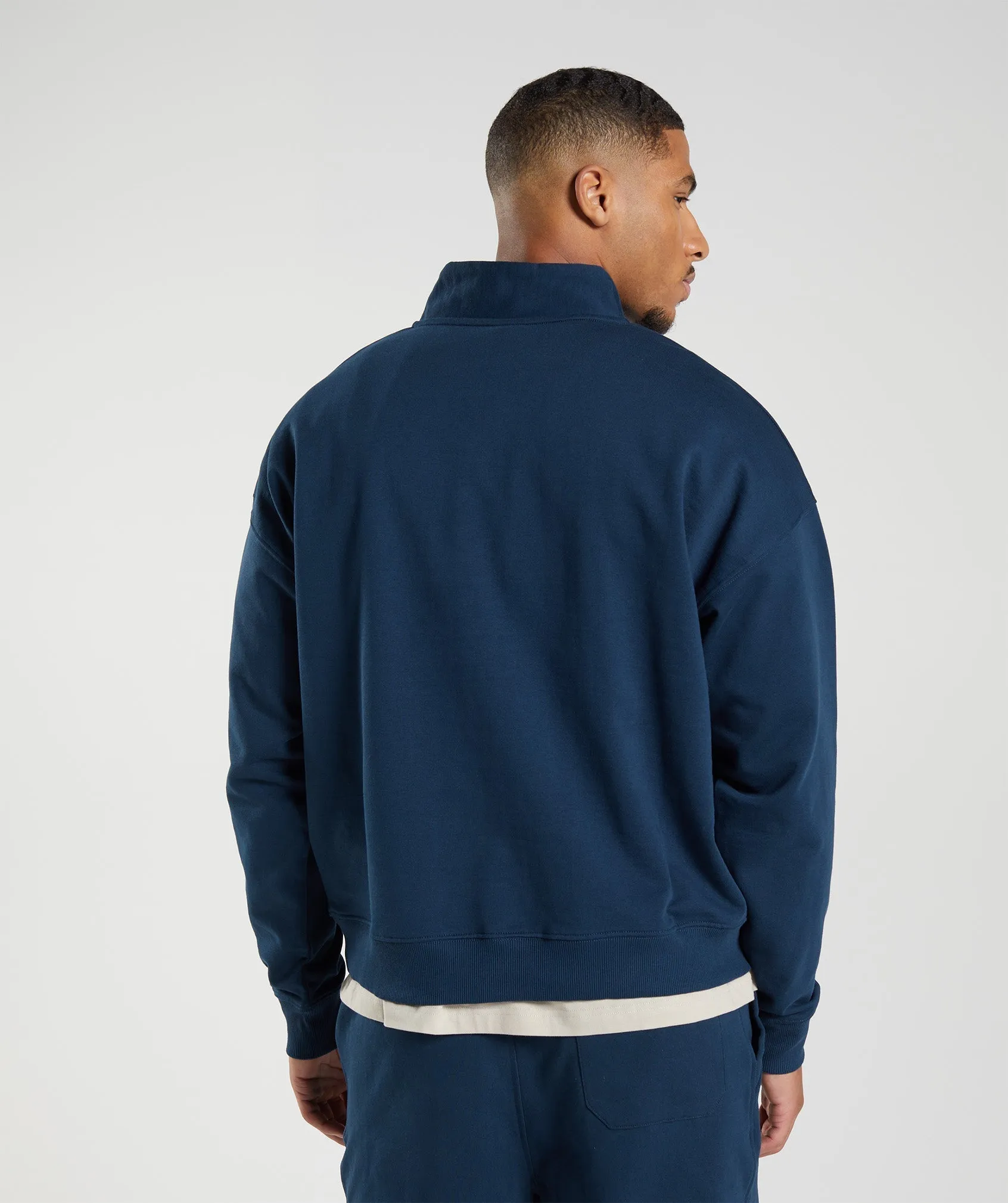 Gymshark Rest Day Sweats 1/4 Zip - Navy sold by Gymshark product image thumbnail 3