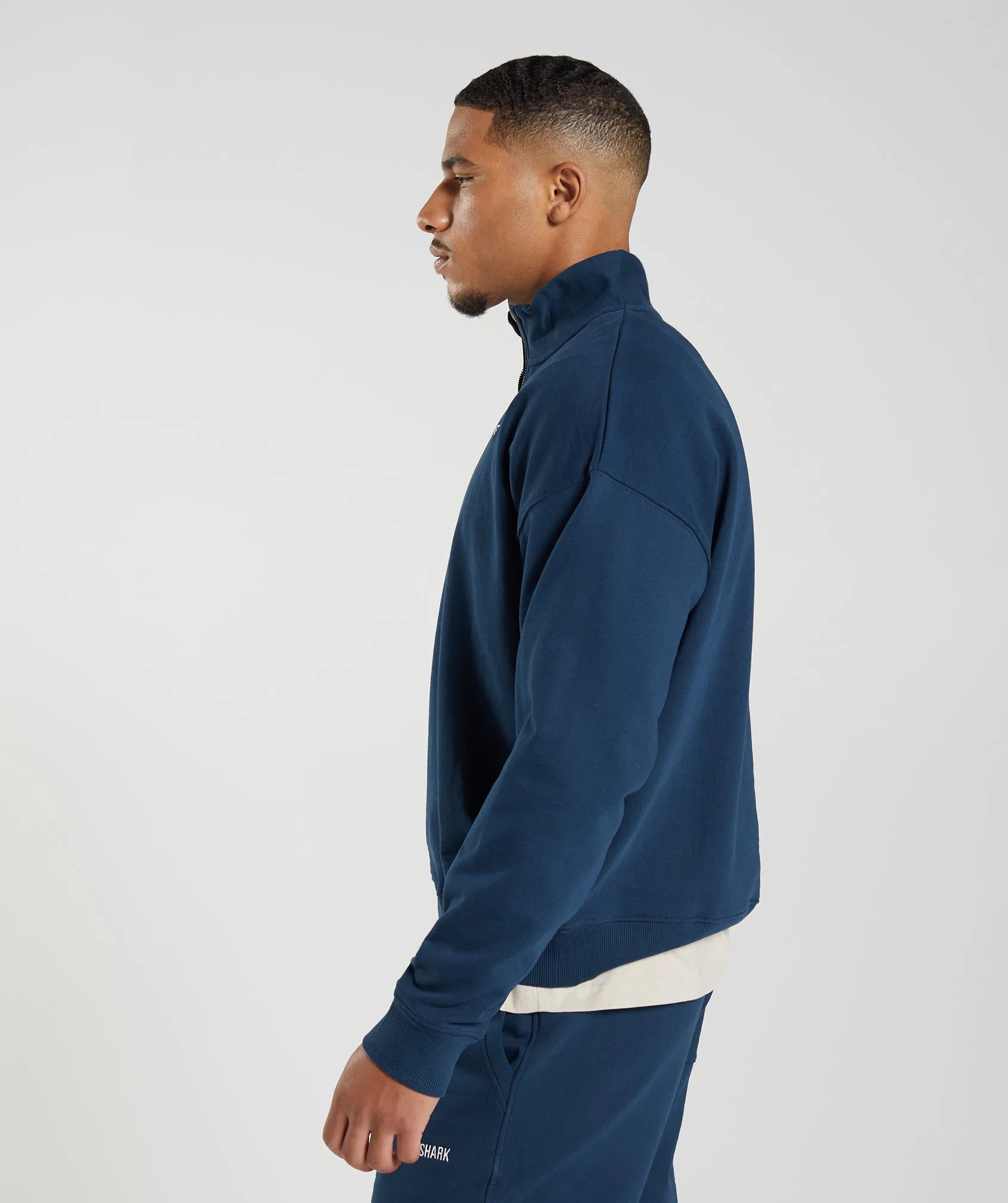 Gymshark Rest Day Sweats 1/4 Zip - Navy sold by Gymshark product image thumbnail 4