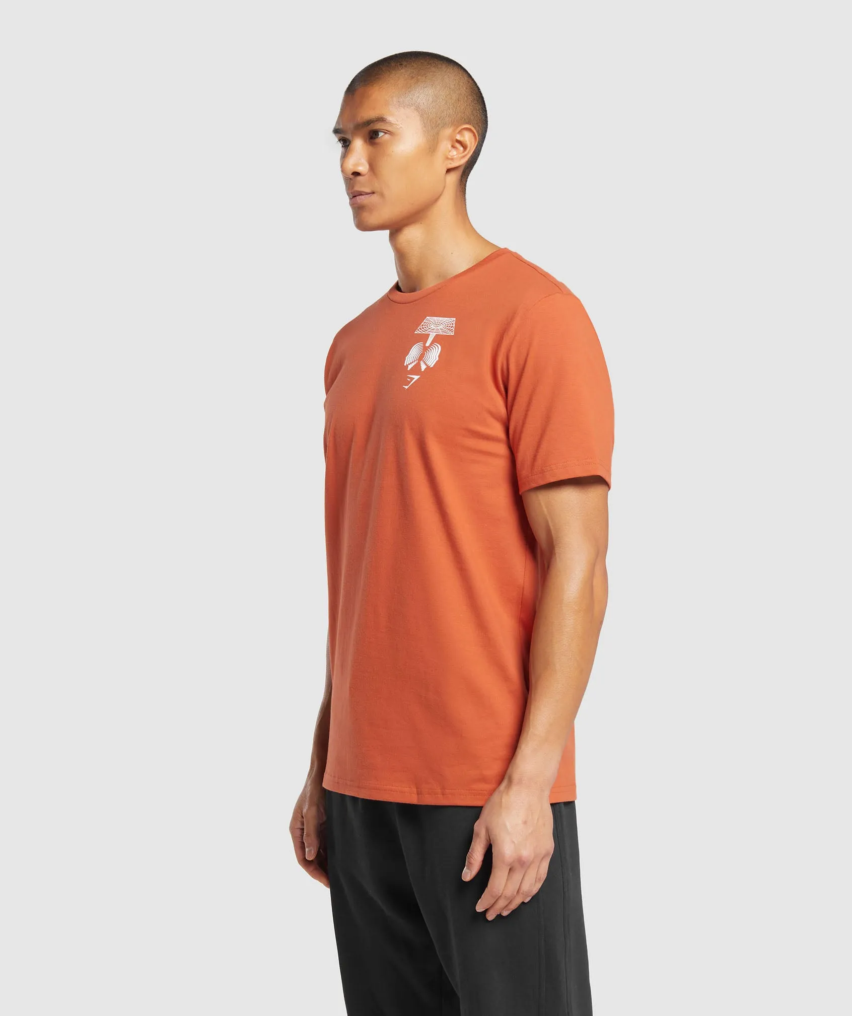 Gymshark Hybrid Wellness T-Shirt - Rust Orange sold by Gymshark product image thumbnail 3