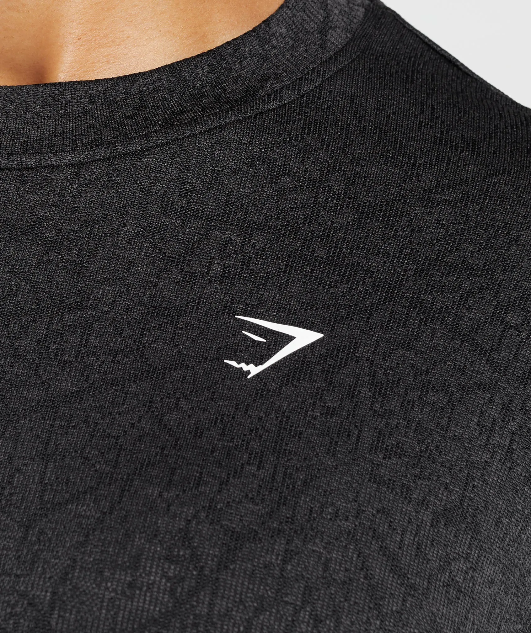 Gymshark Adapt Pattern Seamless Loose Top - Black/Graphite Grey sold by Gymshark product image thumbnail 3