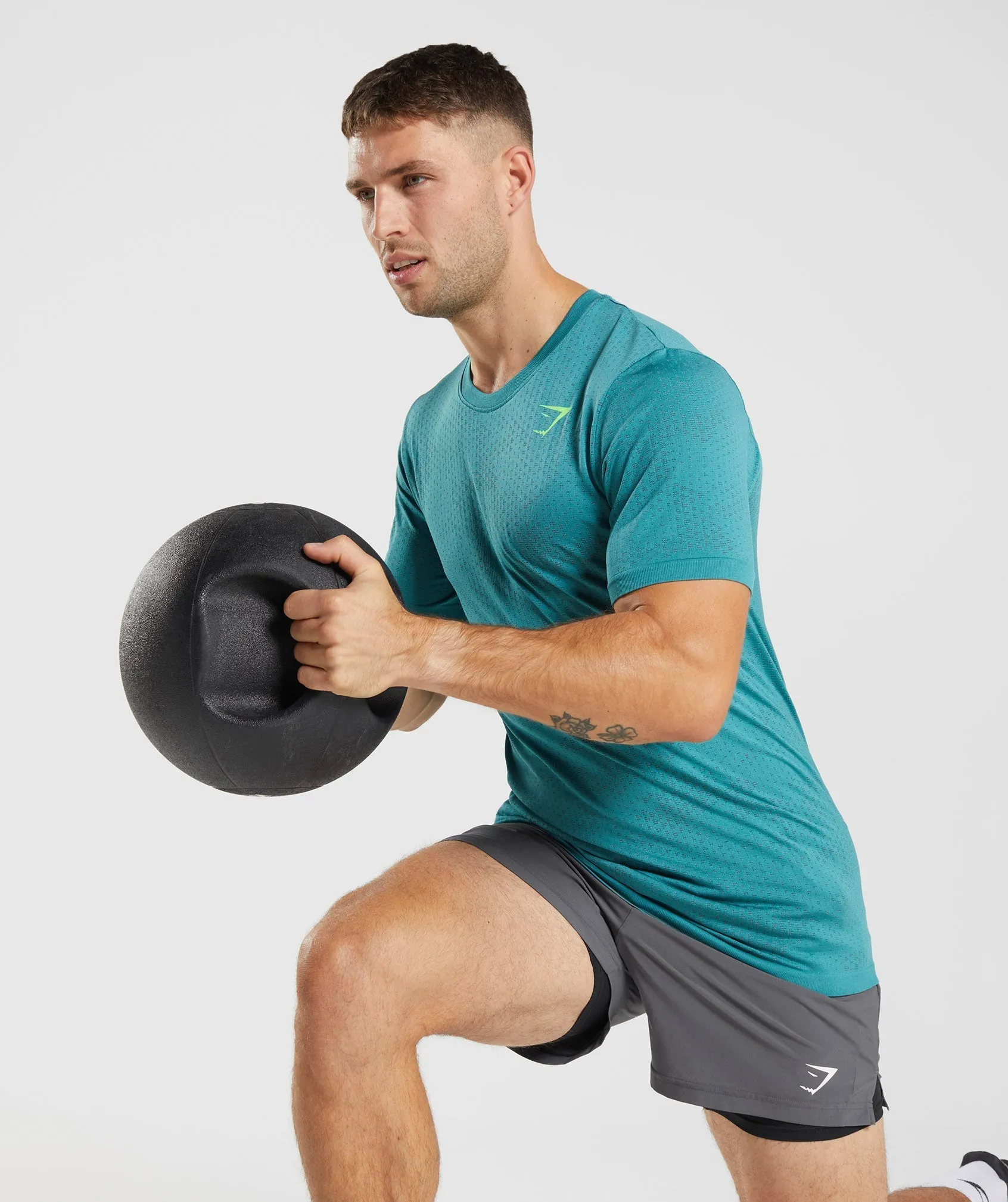 Gymshark Sport Seamless T-Shirt - Slate Blue/Winter Teal sold by Gymshark product image thumbnail 3