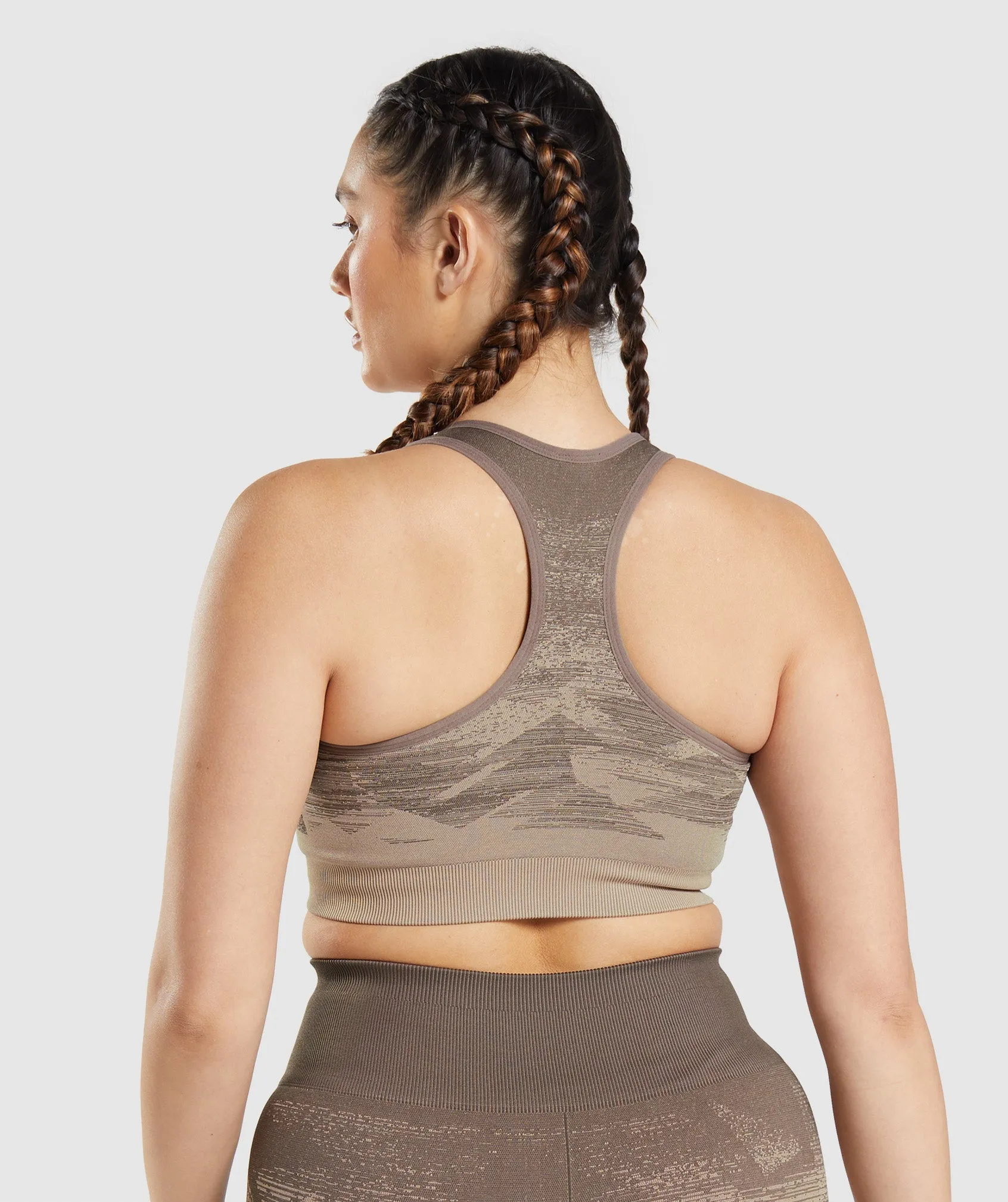 Gymshark Adapt Ombre Seamless Sports Bra - Triangle | Penny Brown Print sold by Gymshark product image thumbnail 2