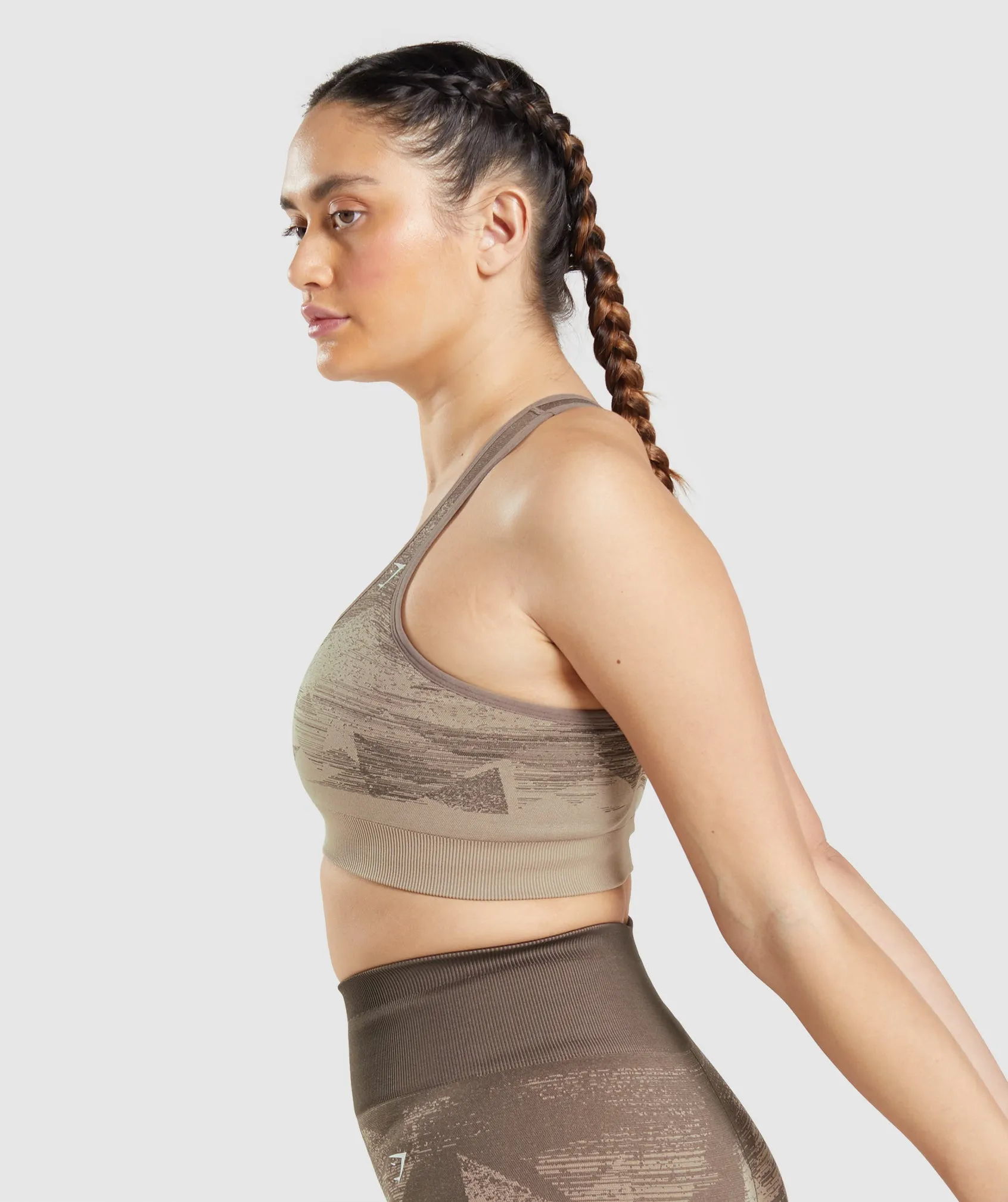 Gymshark Adapt Ombre Seamless Sports Bra - Triangle | Penny Brown Print sold by Gymshark product image thumbnail 3