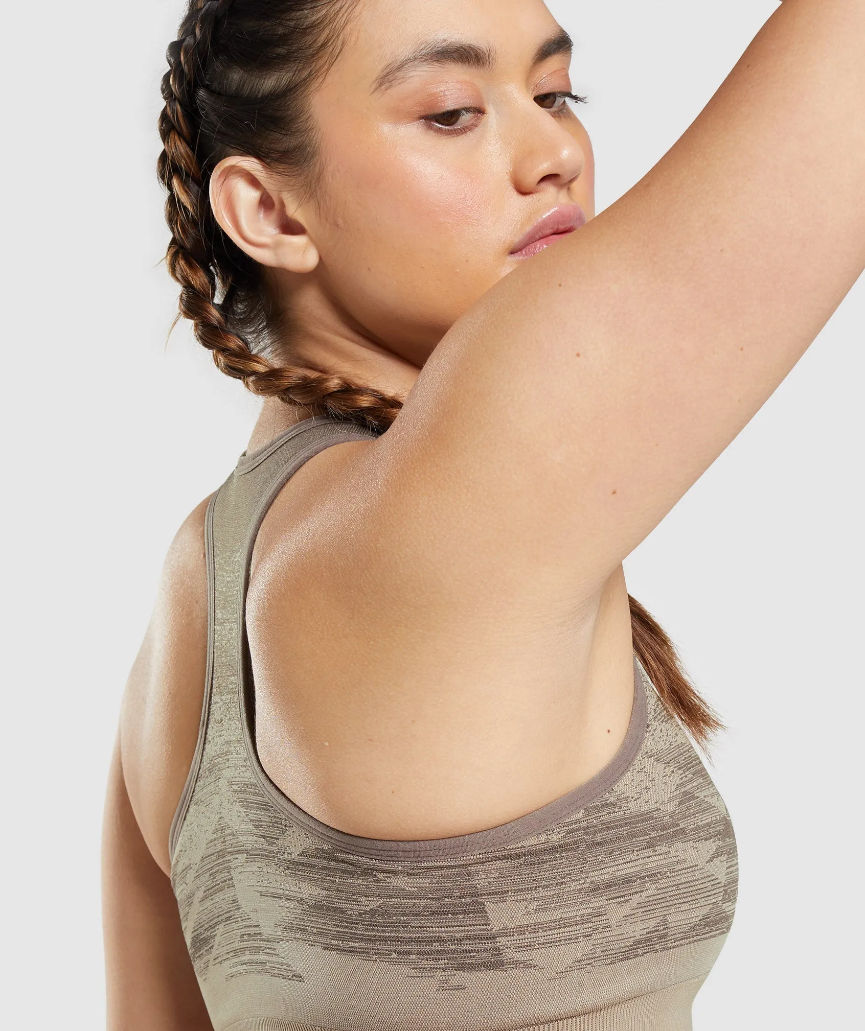 Gymshark Adapt Ombre Seamless Sports Bra - Triangle | Penny Brown Print sold by Gymshark product image thumbnail 5