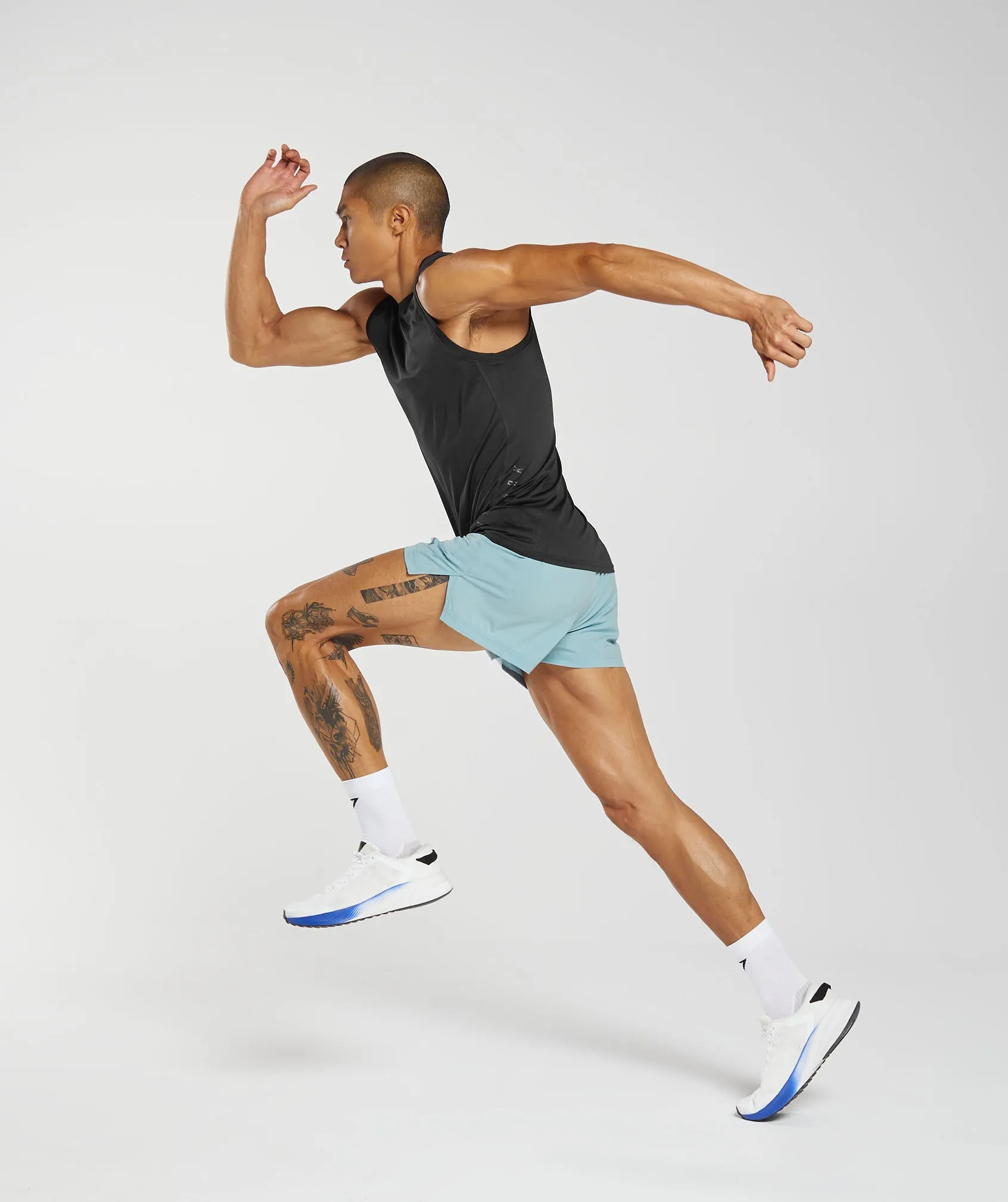 Gymshark Sport Run 3" Shorts - Salt Blue sold by Gymshark product image thumbnail 4