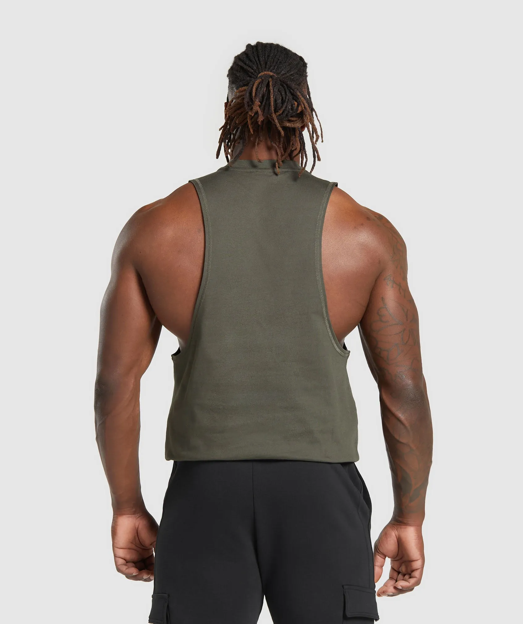 Gymshark Premium Lifting Drop Arm Tank - Strength Green sold by Gymshark product image thumbnail 2