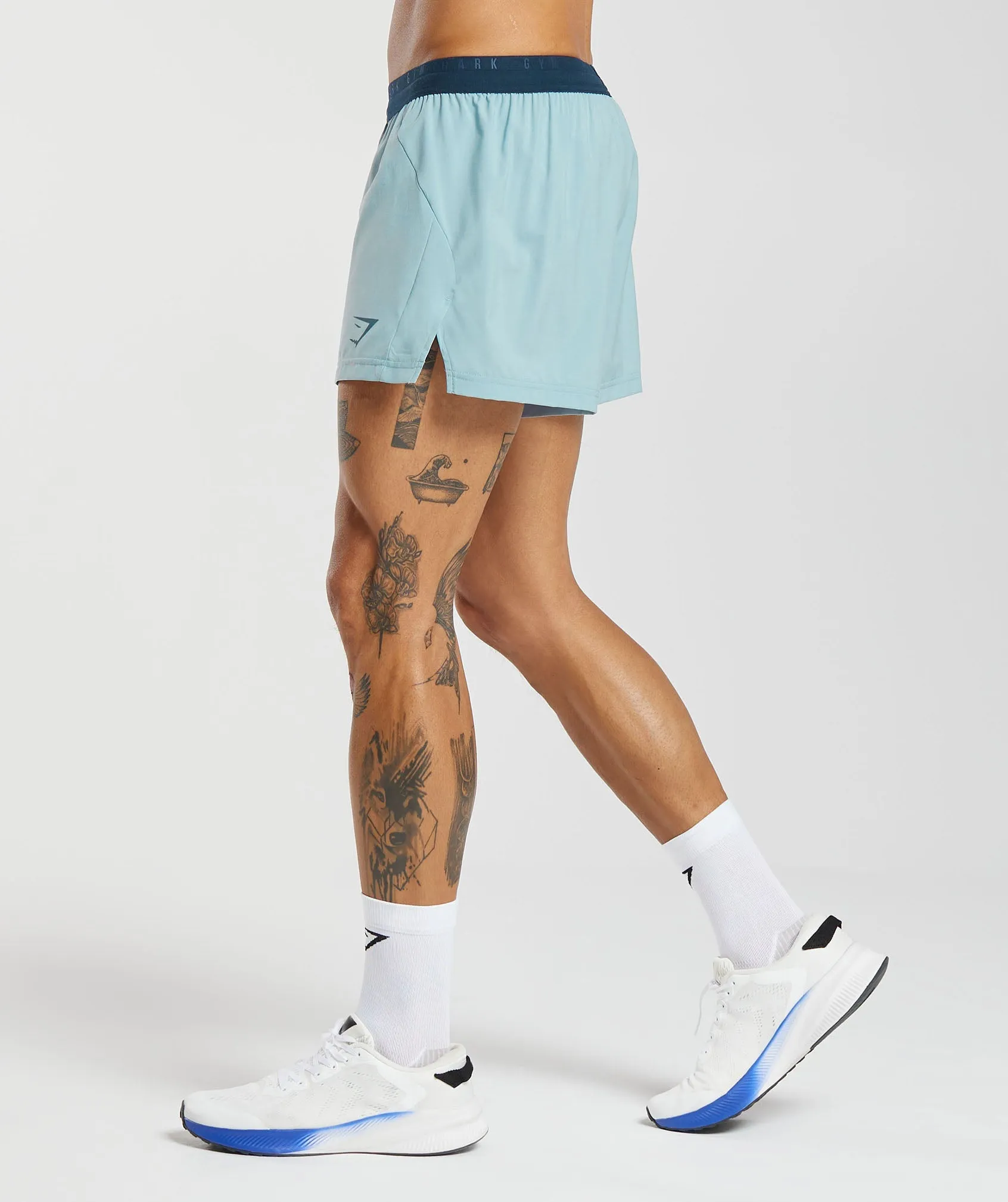 Gymshark Sport Run 3" Shorts - Salt Blue sold by Gymshark product image thumbnail 3