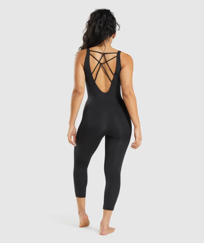 Gymshark Studio 7/8 All In One - Black sold by Gymshark