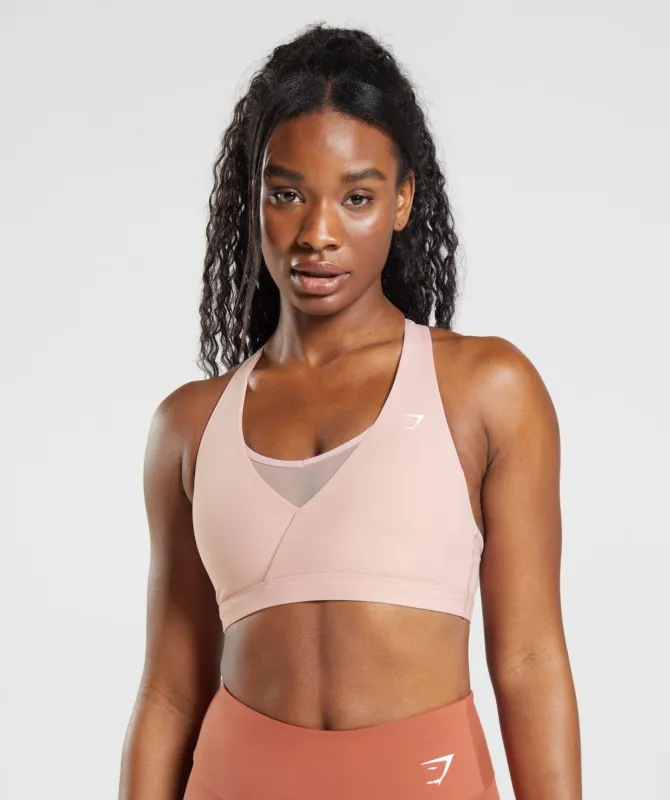 Gymshark Crossover Sports Bra - Scandi Pink sold by Gymshark