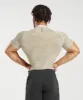 Gymshark Geo Seamless T-Shirt - Pebble Grey/Cement Brown sold by Gymshark