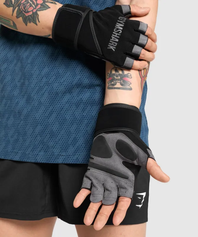 Gymshark Wrap Lifting Gloves - Black sold by Gymshark