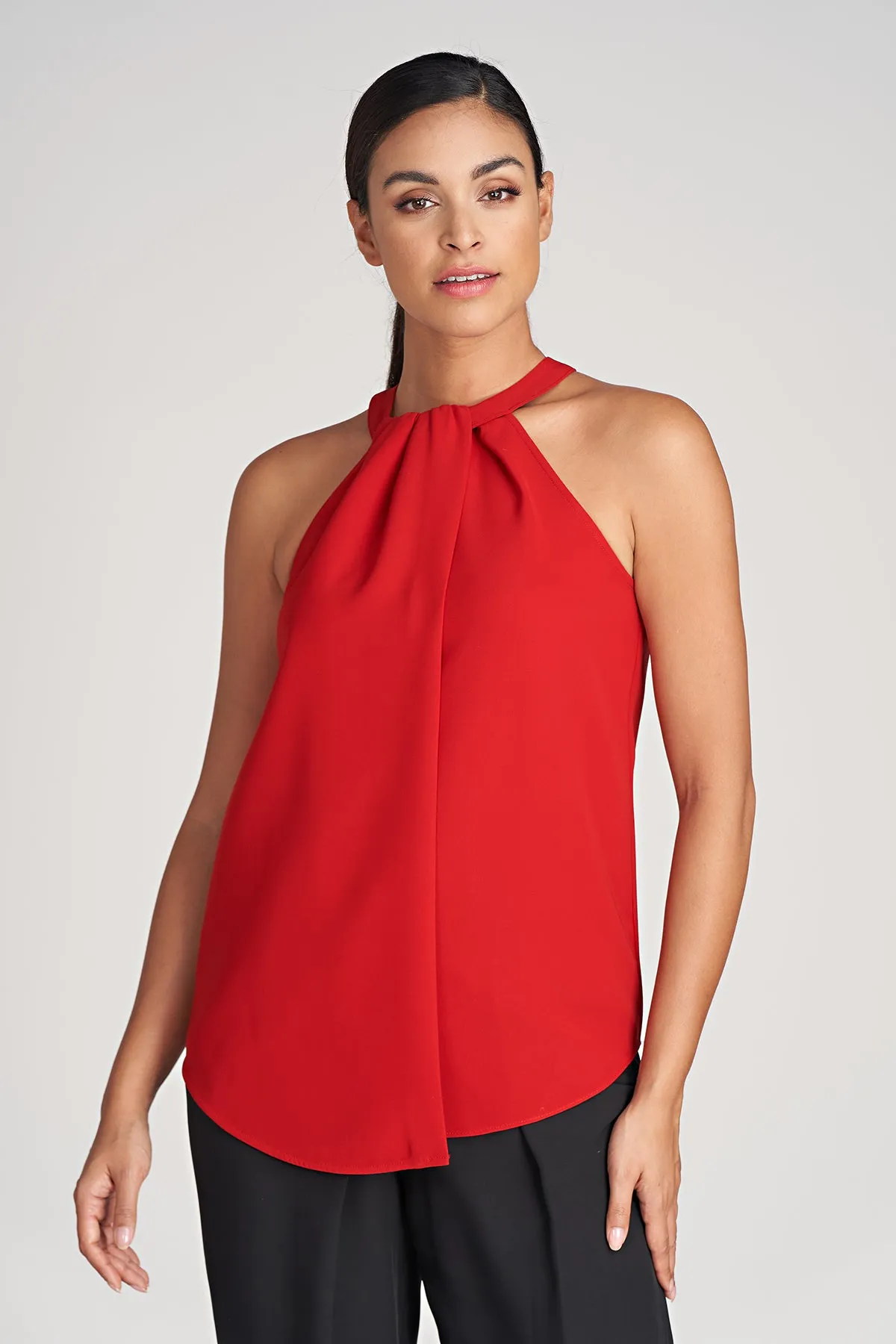Dayana Top In Stretch Crepe sold by H by Halston