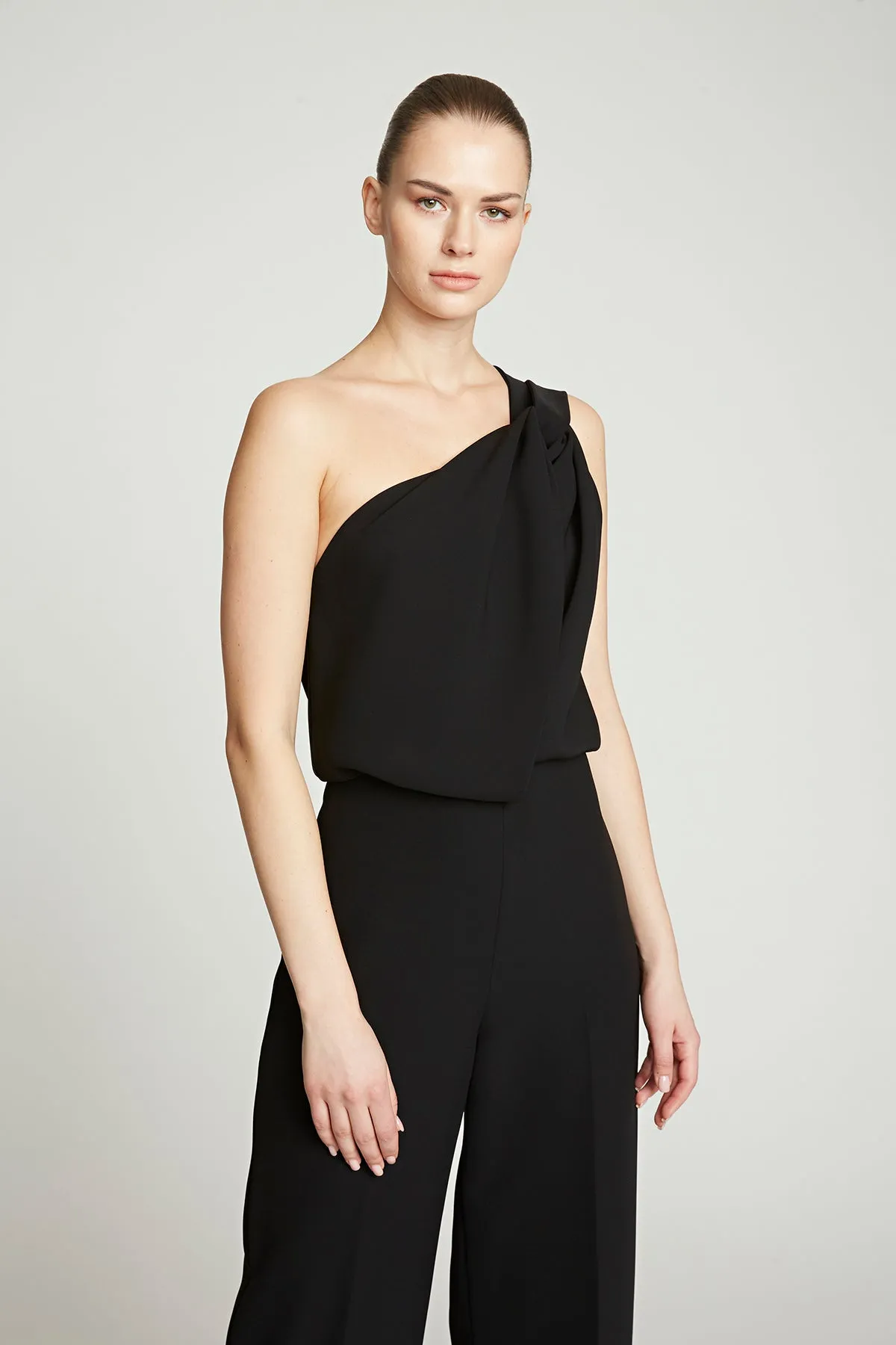Tess Jumpsuit In Stretch Crepe sold by H by Halston product image thumbnail 4