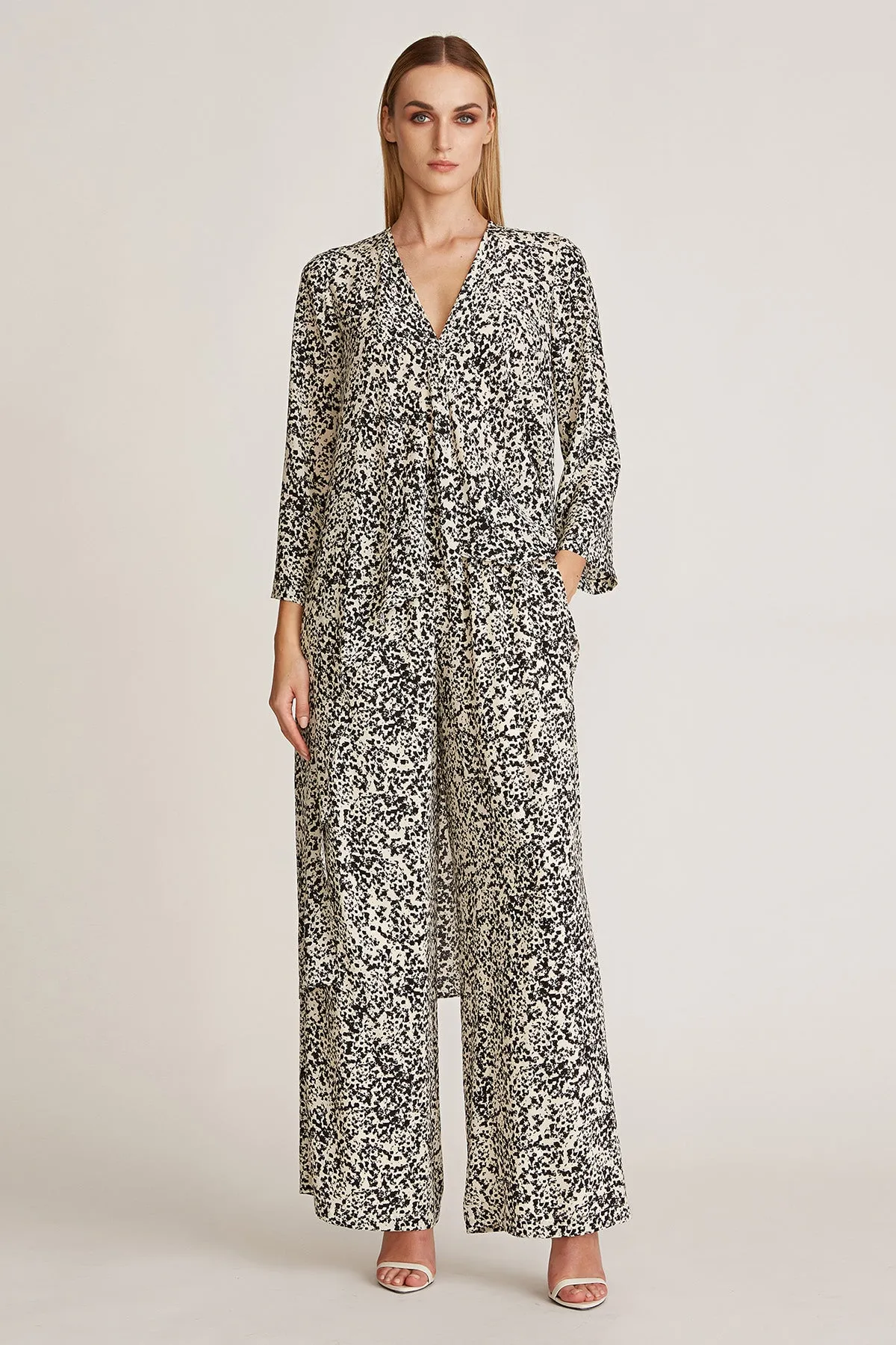 Elena Abstract Silk Pant sold by H by Halston