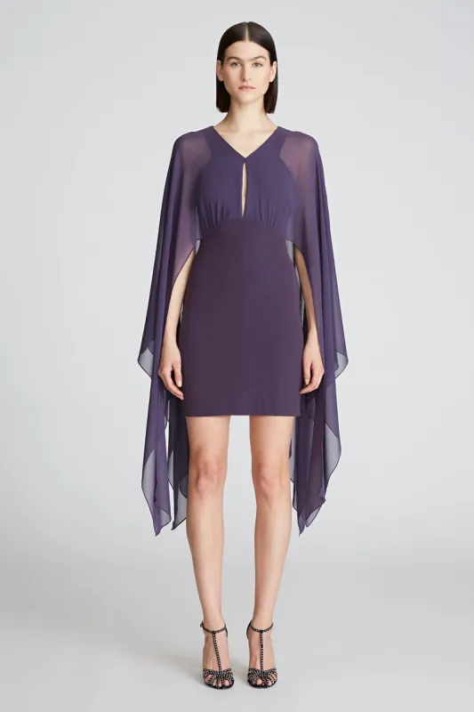 Kennedy Dress In Crepe and Chiffon sold by H by Halston