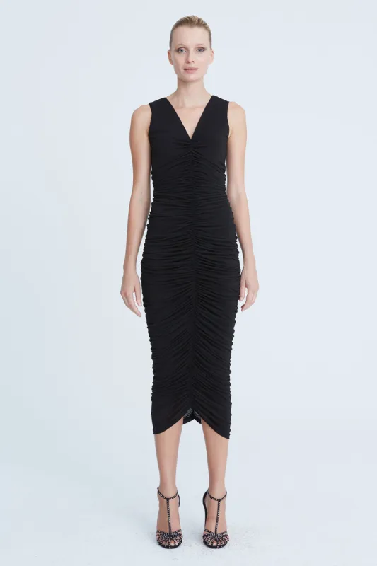 Alessia Jersey Ruched Dress sold by H by Halston