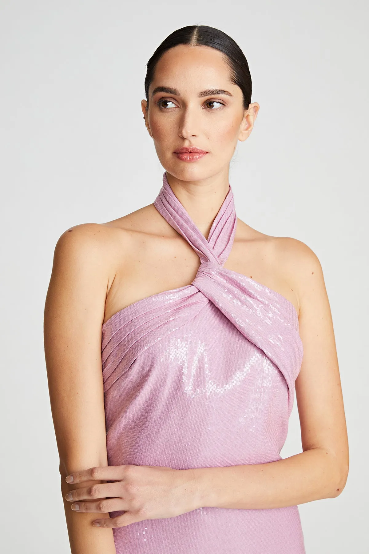 Sarena Dress in Stretch Sequin sold by H by Halston product image thumbnail 5