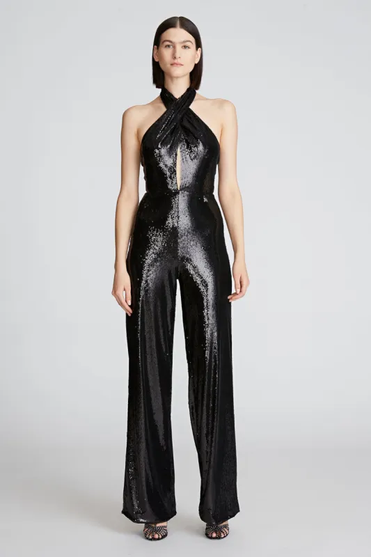 Danielle Jumpsuit In Sequins sold by H by Halston