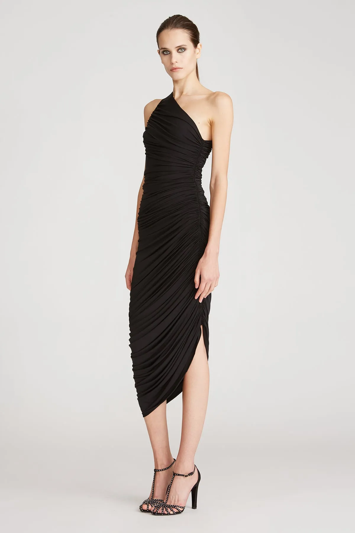 Reia One Shoulder Dress Black sold by H by Halston product image thumbnail 3