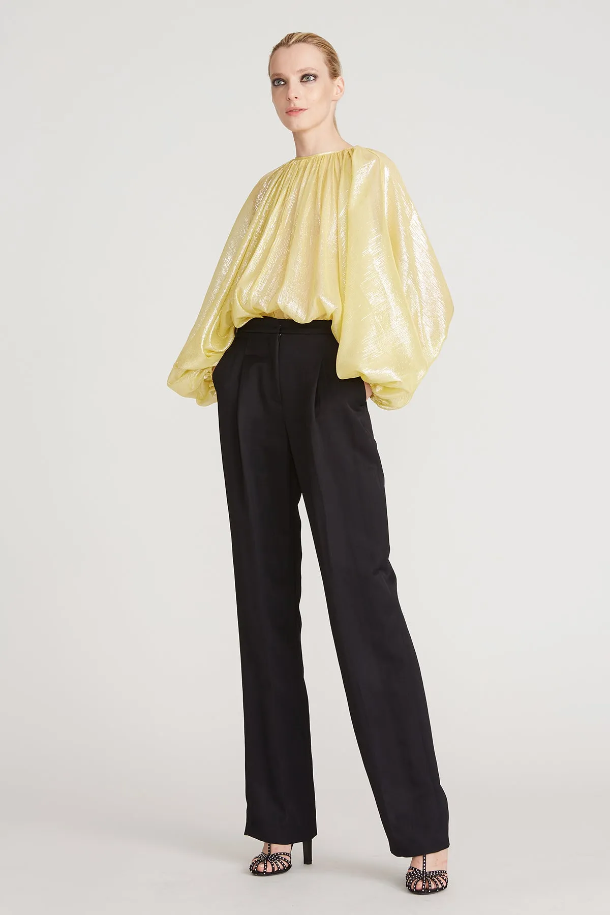 Violet Lurex Chiffon Bodysuit sold by H by Halston product image thumbnail 2