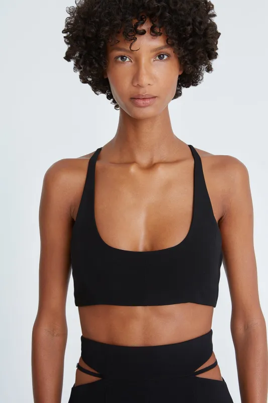 Gwen Crepe Scoop Neck Bralette sold by H by Halston