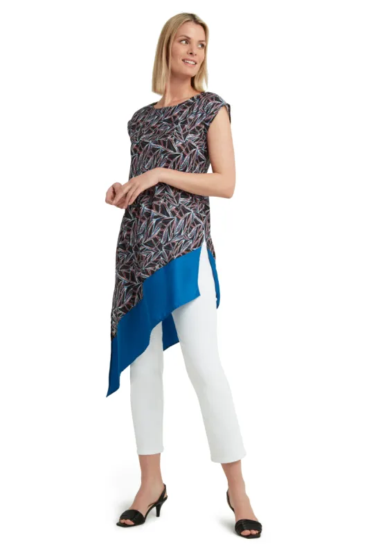 Asymmetrical Hem Blouse in Washed Satin sold by H by Halston