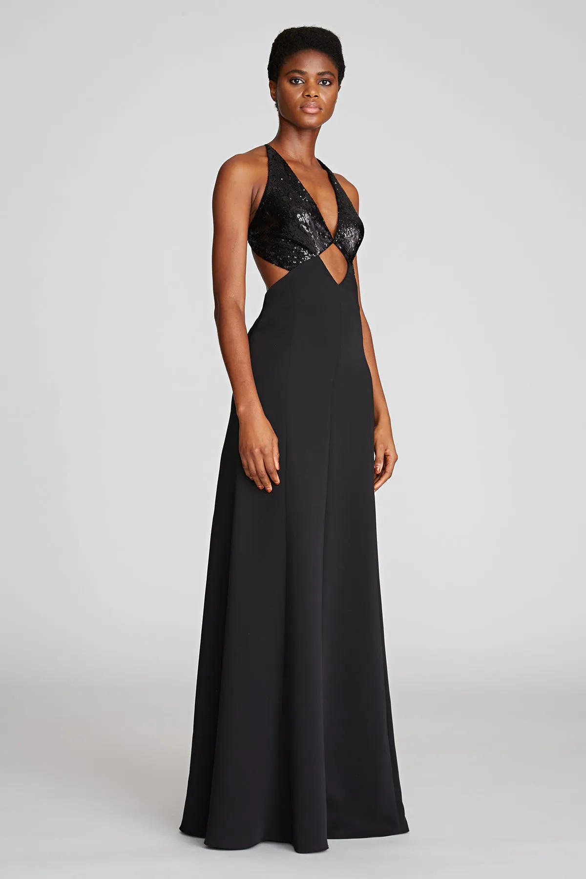 Macie Gown In Sequins/Crepe sold by H by Halston product image thumbnail 3