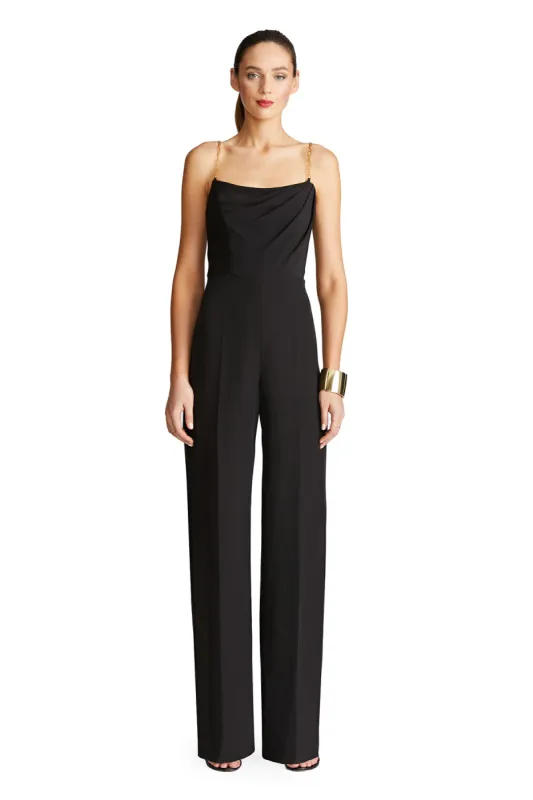 Brea Jumpsuit In Stretch Crepe sold by H by Halston