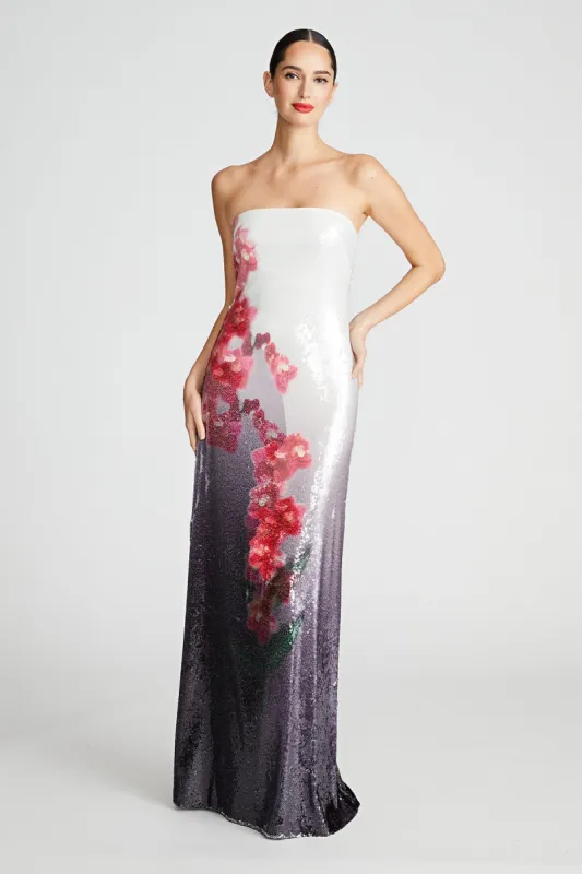 Spencer Gown In Printed Sequin sold by H by Halston
