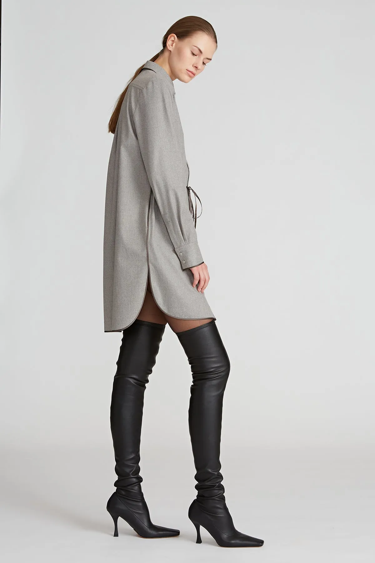 Mae Wool Shirtdress sold by H by Halston product image thumbnail 4