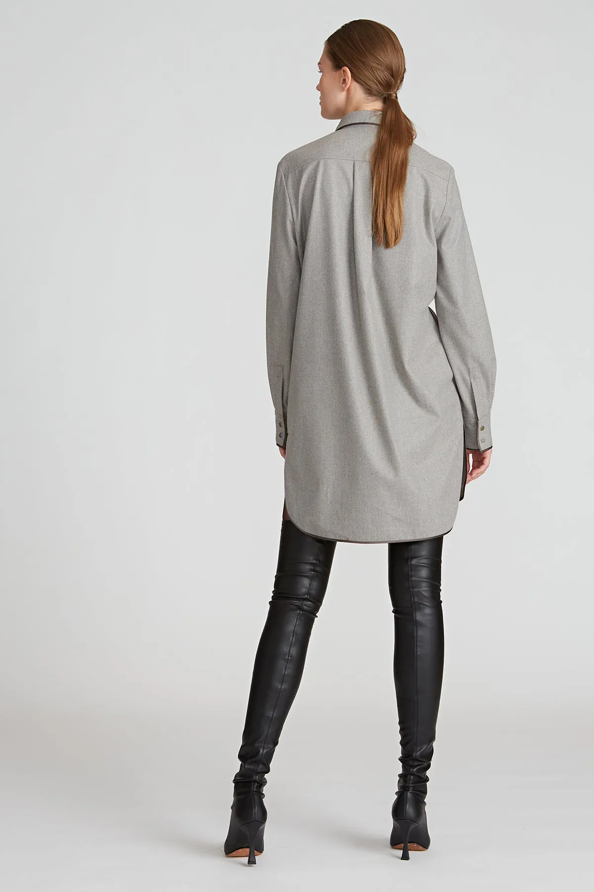Mae Wool Shirtdress sold by H by Halston product image thumbnail 3